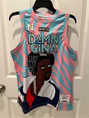 Nostalgia Kids' Jersey - Pink & Aqua Zebra Graphic. Martin the 90's TV show!